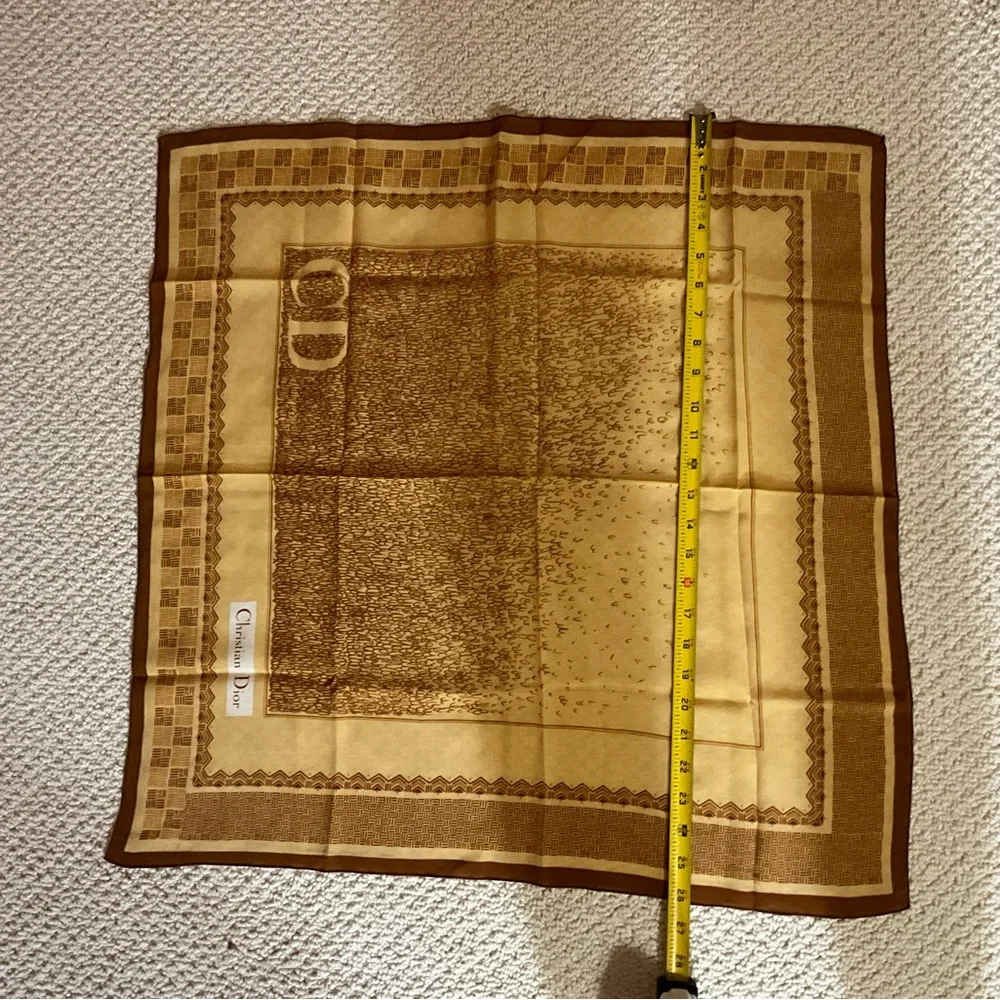 Christian Dior Vintage Patterned Scarf Authenticated
